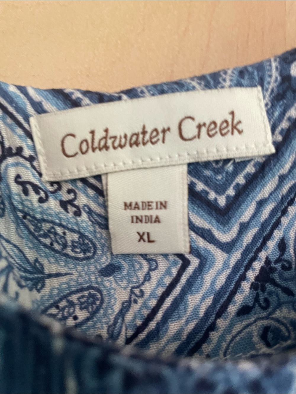 Coldwater Creek Blue & White Paisley Maxi Dress - Picture 2 of 2